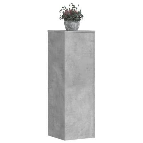 Växtställ 2 st betonggrå 33x33x100 cm konstruerat trä