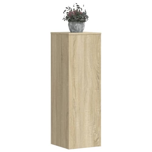 Växtställ 2 st sonoma-ek 33x33x100 cm konstruerat trä