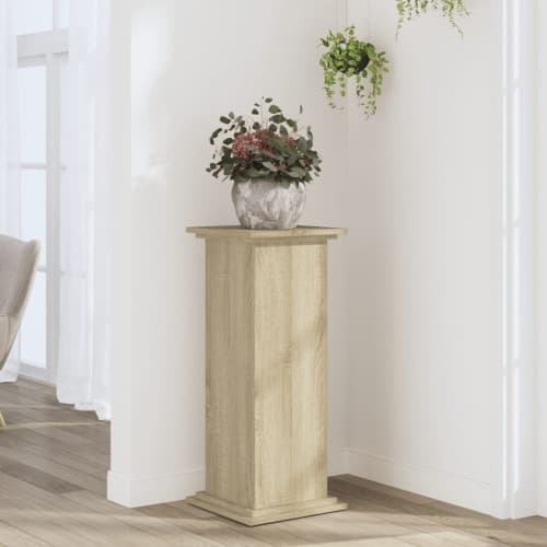 Växtställ sonoma-ek 33x33x80 cm konstruerat trä