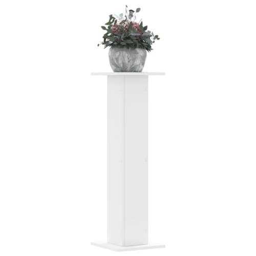 Växtställ 2 st vit 30x30x95 cm konstruerat trä