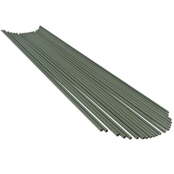 Plastiktutorer - MÄRKE - Liten diameter - Höjd 60 cm - Paket med 20 - Grön