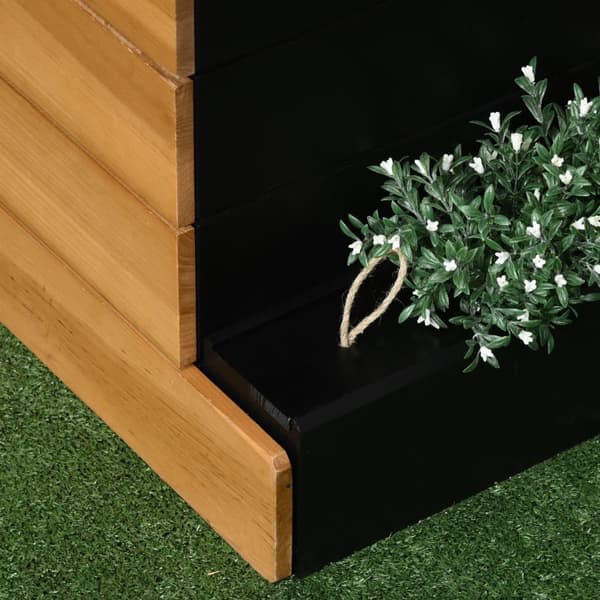 Höjd Trädgårdsbädd, med 4 Planters, 79.5x49.5x80 cm, Brun