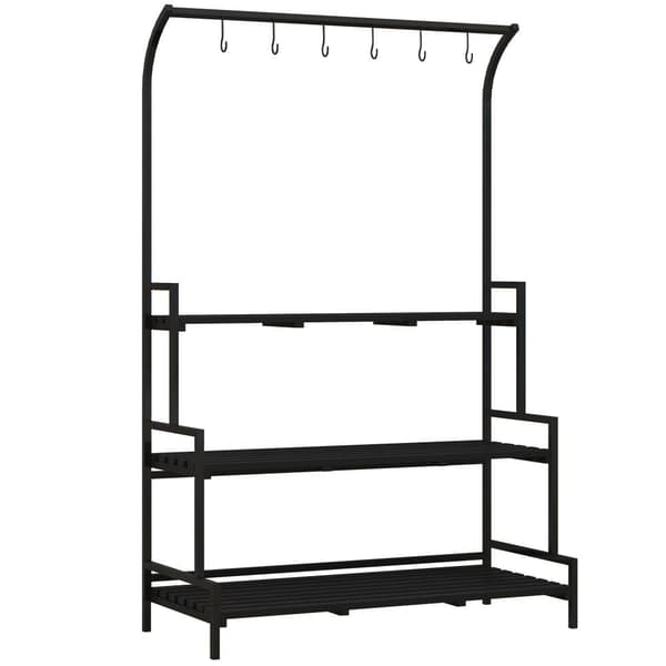 Plantestativ, 110x50x170 cm, Sort