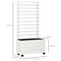 Miniatyrbillede 3 af 9: Plantekasse med espalier, 76x30x155 cm, Hvid