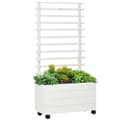 Miniatyrbillede 1 af 9: Plantekasse med espalier, 76x30x155 cm, Hvid
