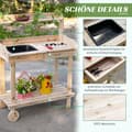Miniatyrbillede 5 af 9: Havebord, 92x45x119 cm, Naturtræ