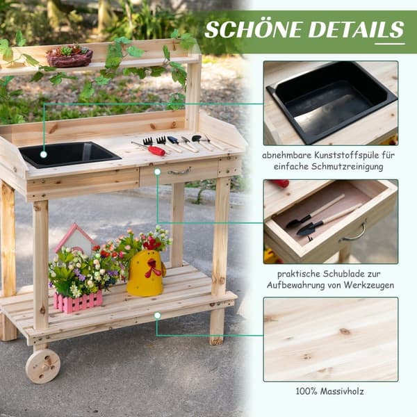 Havebord, 92x45x119 cm, Naturtræ