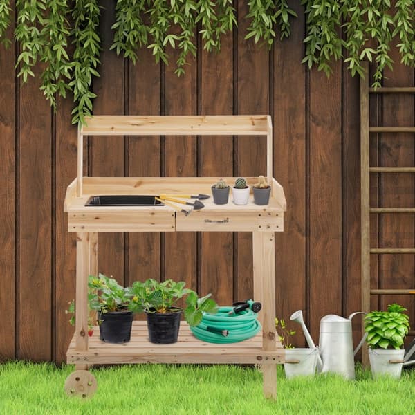 Havebord, 92x45x119 cm, Naturtræ
