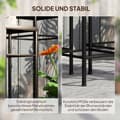 Miniatyrbillede 6 af 9: Plante Stand Sæt, 3er-Set, 28x28x71 cm, 23x23x61 cm, 18x18x51 cm, Blå