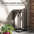 Miniatyrbillede 6 af 9: Plante Stand Sæt, 25x25x58.5 cm, 31x31x65 cm, Sort