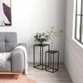 Miniatyrbillede 7 af 9: Plante Stand Sæt, 25x25x58.5 cm, 31x31x65 cm, Sort