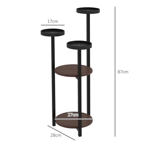 Plante Stand, 28x28x87 cm, Brun