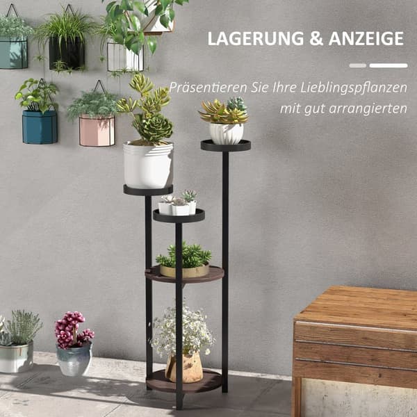 Plante Stand, 28x28x87 cm, Brun