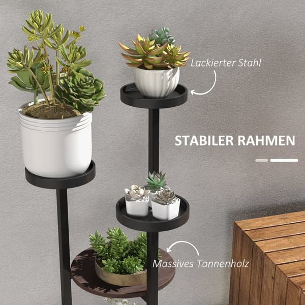 Plante Stand, 28x28x87 cm, Brun