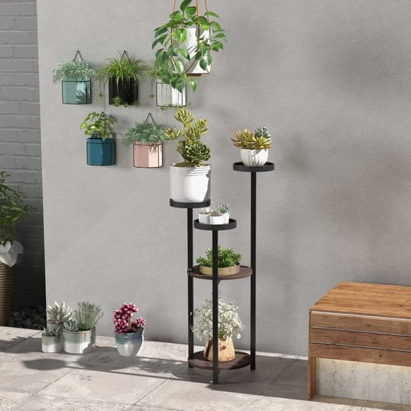 Plante Stand, 28x28x87 cm, Brun