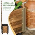 Miniatyrbillede 6 af 9: Hævet havebed med espalier og hjul, 65x31x147 cm, Forkullet