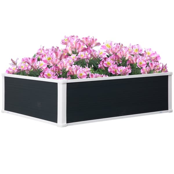 Hævet Blomsterbed, 100x80x30 cm, Grå