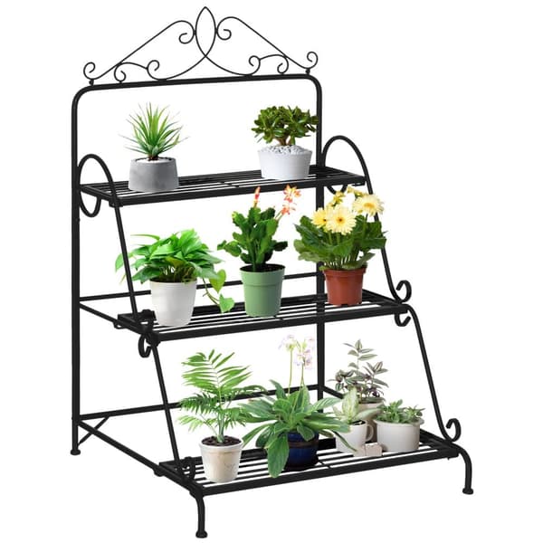 Plante Stand, 60.5x59.5x95.5 cm, Sort