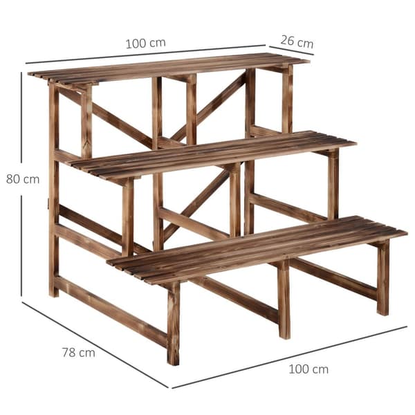 Plante Stand, 100x80x78 cm, Natur