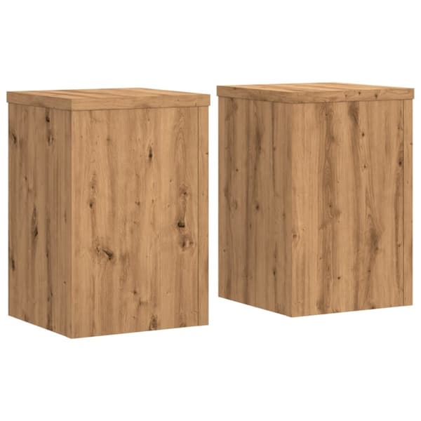 Växtställ 2 st ek 25x25x35 cm konstruerat trä