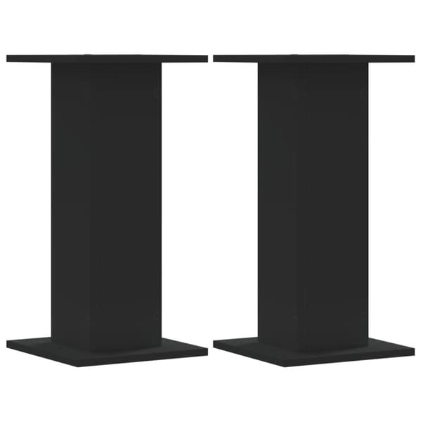 Växtställ 2 st svart 30x30x60 cm konstruerat trä