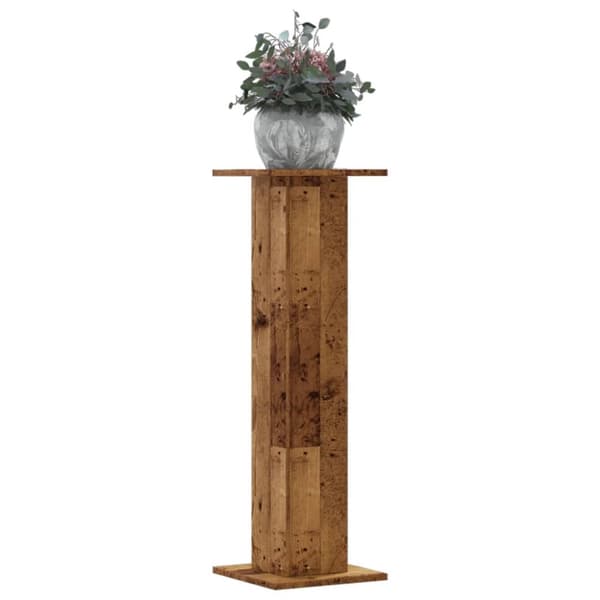 Växtställ 2 st åldrat trä 30x30x95 cm konstruerat trä