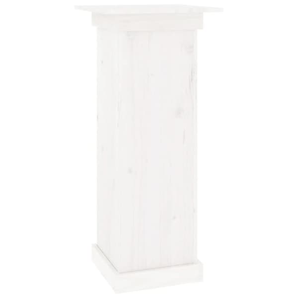 Växtställ vit 40x40x90 cm massiv furu