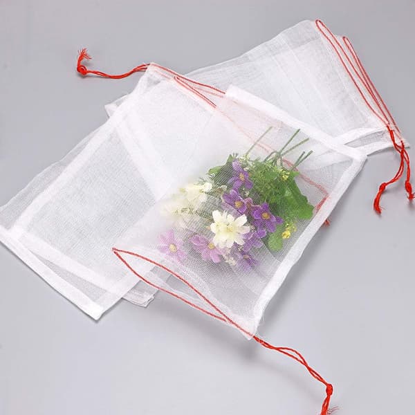 100 stk frugt cover taske, 30x20cm frugt cover taske, plante mesh taske, nylon have mesh taske,