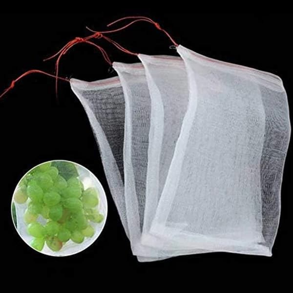 100 stk frugt cover taske, 30x20cm frugt cover taske, plante mesh taske, nylon have mesh taske,