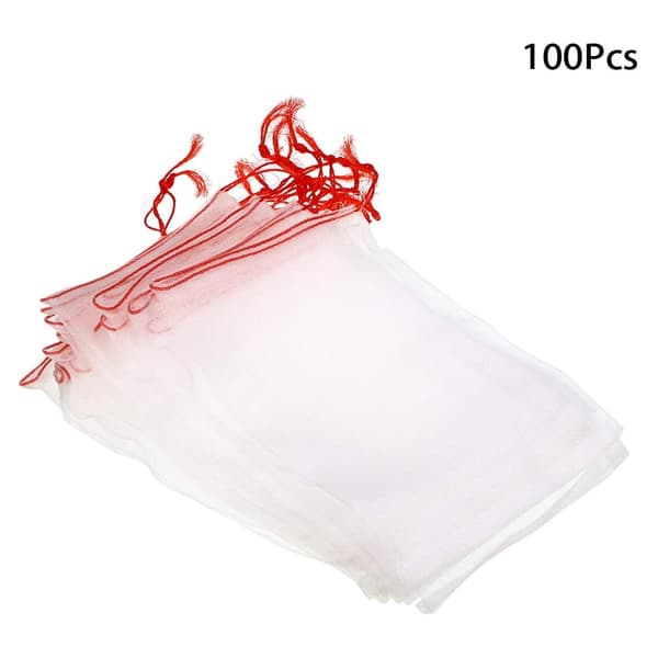 100 stk frugt cover taske, 30x20cm frugt cover taske, plante mesh taske, nylon have mesh taske,