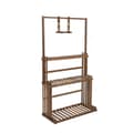 Miniatyrbillede 2 af 2: Hængende Planteholder, 3-Niveau Design, 20kg Kapacitet,Træ