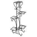 Miniatyrbillede 2 af 2: Metal Planteholder, 5-lags Design, Robust Jernkonstruktion,sort