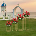 Miniatyrbillede 3 af 4: Metal Blomsterdekoration Vase Stativ, Moderne Design, Sæt af 4