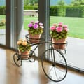 Miniatyrbillede 2 af 2: Cykelplanteholder, 3 niveauer, holdbar jernkonstruktion,sort