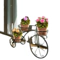 Miniatyrbillede 1 af 2: Cykelplanteholder, 3 niveauer, holdbar jernkonstruktion,sort