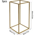 Miniatyrbillede 2 af 2: Metal Blomsterstand, Moderne Rektangulært Design, Robust Jernkonstruktion,Guld