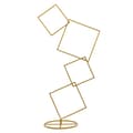 Miniatyrbillede 2 af 2: Firkantet Metal Blomsterstand, 1,9 m Højde, Holdbart Jernmateriale,Guld, M