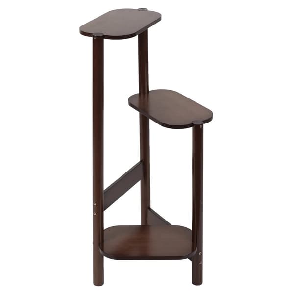 3-lags planteholder, bambusmateriale, pladsbesparende design, nem montering,Brun