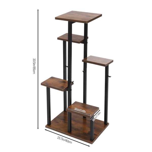Multi-niveau planteholder, holdbar stål konstruktion, stilfuldt moderne design,BRUN