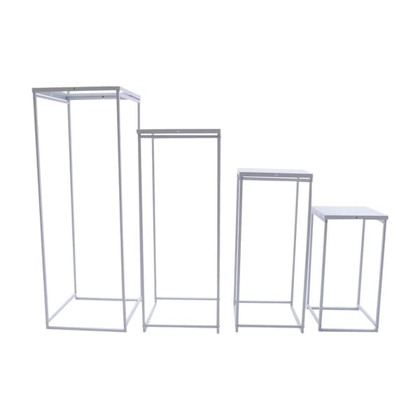 Bryllupsblomsterstande, Moderne Design, Holdbar Stål Konstruktion,Hvid, L