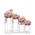 Miniatyrbillede 1 af 2: Metal Blomsterstand, Holdbart Jern, Elegant Guld Design,Hvid