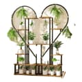 Miniatyrbild 1 av 4: Blomstervagn, halv hjärtformad design, flera planteringsställ