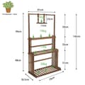 Miniatyrbild 4 av 4: Hängande växtställ, robust design i furu, 3-vånings förvaringssystem