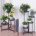 Miniatyrbillede 2 af 2: Plante Stativ, Metal Konstruktion, Foldbart Design, Sort, 4 lag