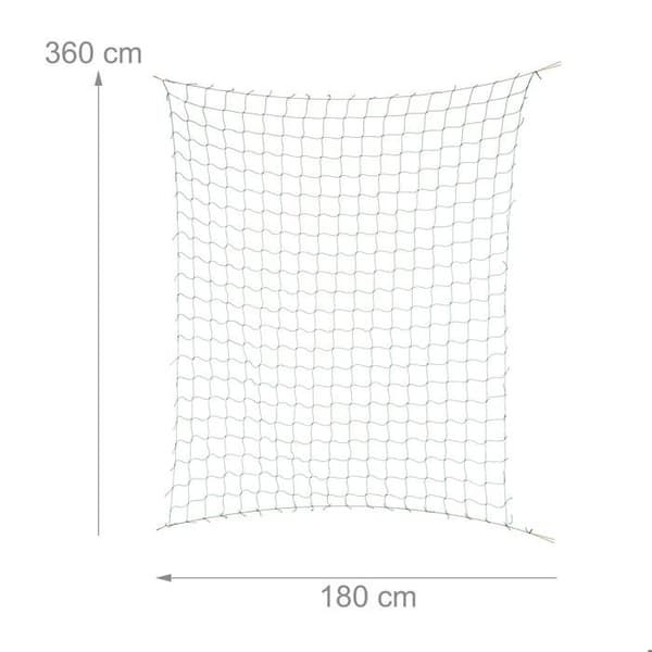 Relaxdays nätstöd för klätterväxter eller grönsaksodling, nätmask 10 cm, balkong eller trädgård, 180 x 360 cm, grön