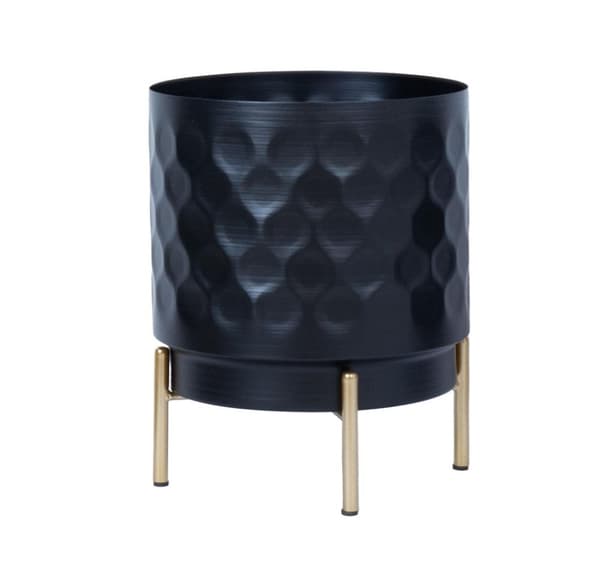 Blomkruka DEIA D21xH26cm, svart/gyllene