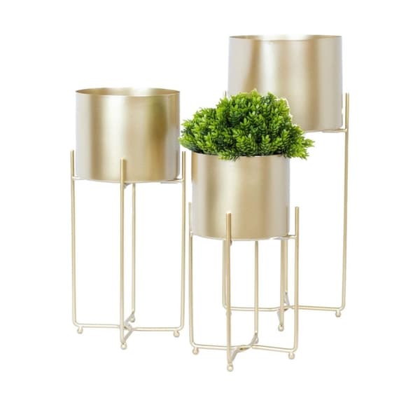 Blomställ DEIA GOLD L 24,5x23,5xH57cm, gyllene