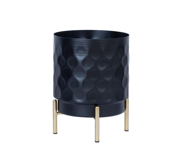 Blomkruka DEIA D18xH24cm, svart/gyllene