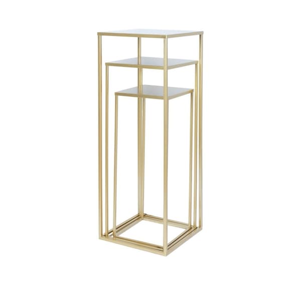 Kukkateline DEIA CHE L 25x25xH70cm, kultainen