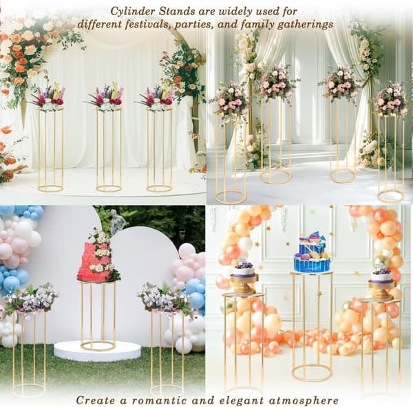 Bomclap 3PCS Växtställ – Blomställ & Party Dekorstativ för Bröllop & Födelsedag